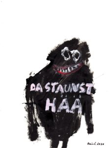 Georg Baier: DA STAUNST HÄÄ | 2020 | Mischtechnik